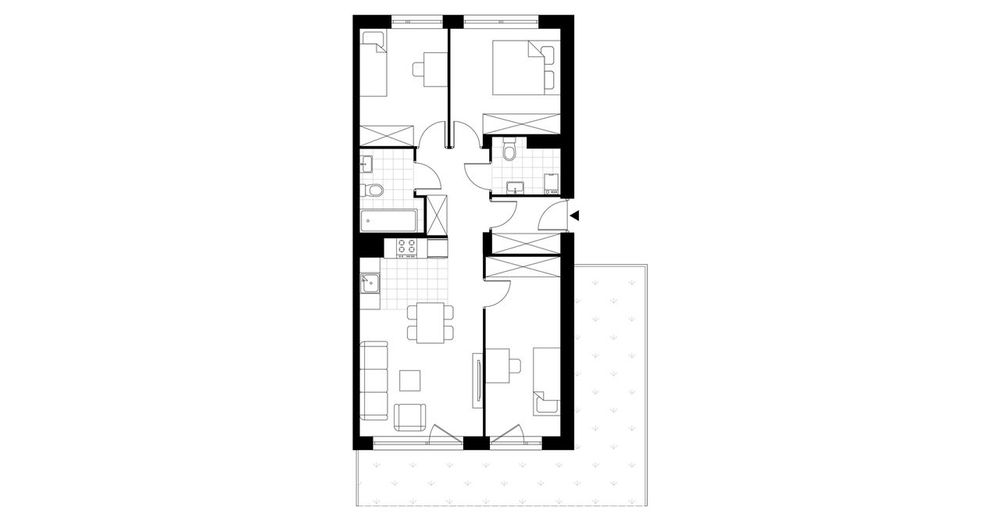 4-pokojowe mieszkanie 69 m² Bezpośrednio - Widok 3