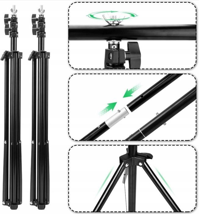 Nowy czarny stojak statyw do tła fotograficznego