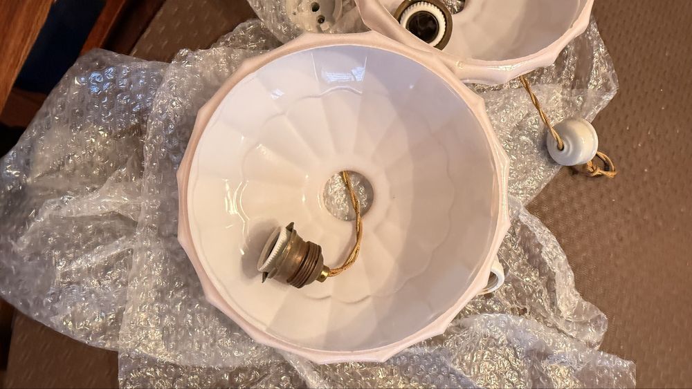 Par de Candeeiros Vintage em Ex estado de conservação