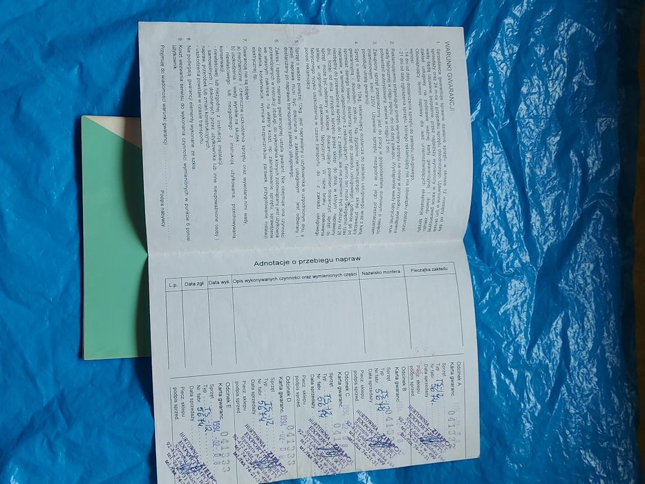 Instrukcja obsługi pralki automatycznej Candy 1994rok