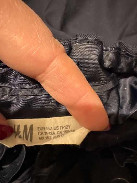 Spodnie na kant czarne H&M rozmiar 152