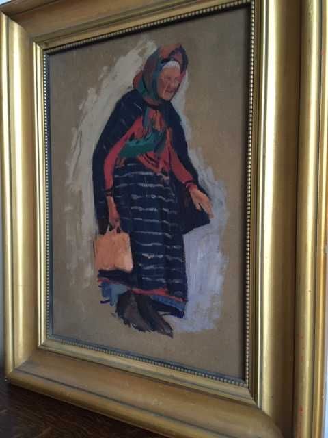 Stanisław CZAJKOWSKI -Stara wieśniaczka z Wojszyna. Obraz olejny