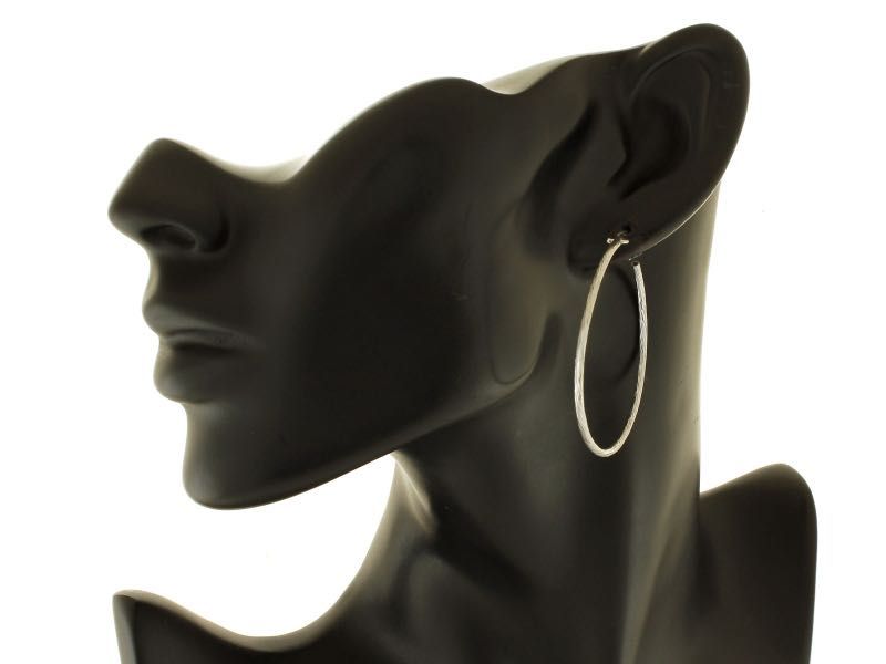 Nowe Duże Srebrne kolczyki koła kółka 45mm, koła próba 925. SKlep