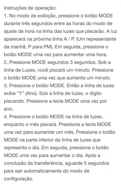 Relógio pulseira LED