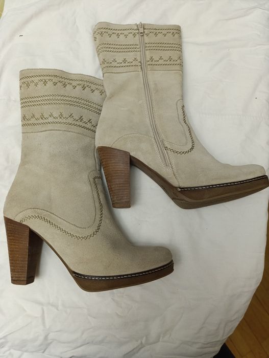 Замшеві жіночі чоботи 41 розмір