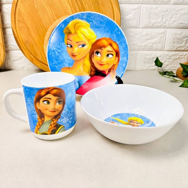 Стеклянный набор детской посуды