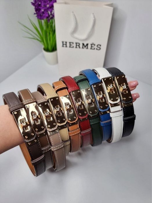 Ремінь HERMES шкіра! З лого 1:1