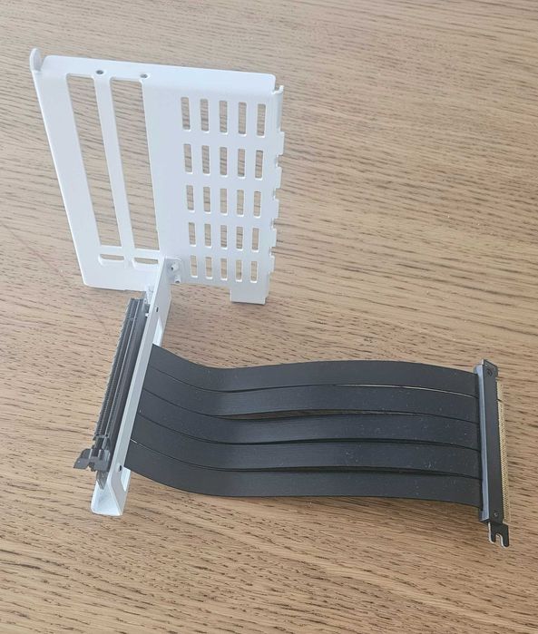 Suporte Vertical Branco PCIe 16x Geração 4.0 Grafica PC