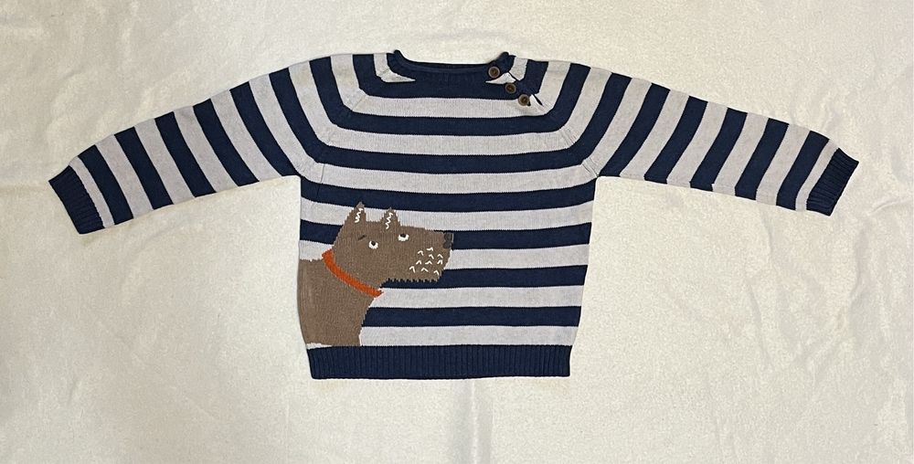 sweter z pieskiem, rozmiar 86