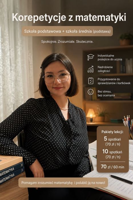 Matematyka bez stresu - Korepetycje - Szkoła podstawowa i srednia