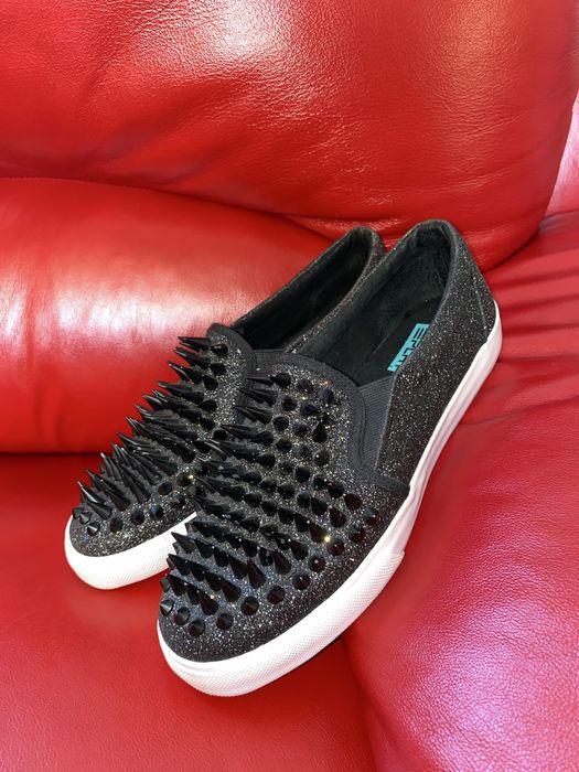 Oryginalne Jeffrey Campbell slip on trampki brokatowe czarne 39 39.5