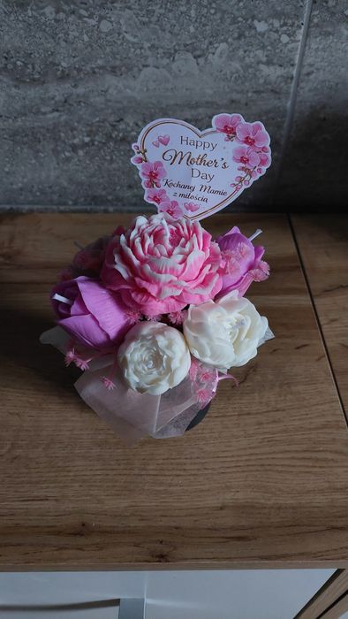 Flower Box ze świecami sojowymi na  handmade