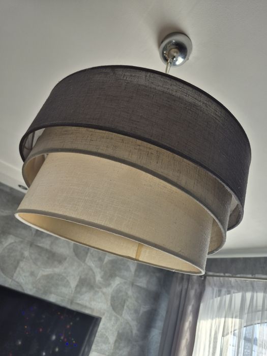Lampa wisząca ABAŻUR TRIO szary
