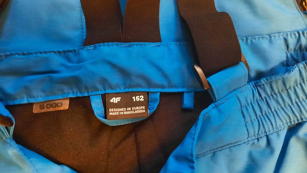 KURTKA & SPODNIE 4F zestaw na narty kombinezon 152 niebieski JAK NOWE