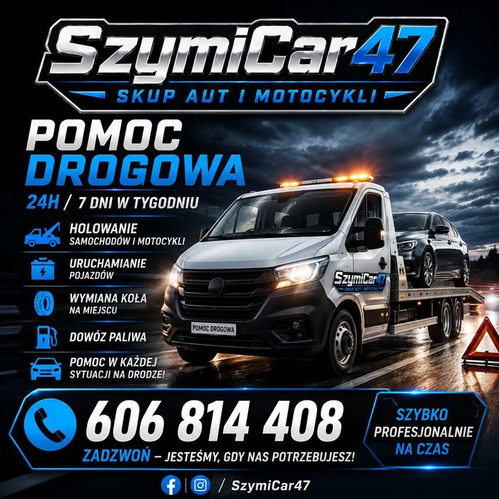 Pomoc drogowa autoholowanie, transport osób bus 9 SzymiCar47