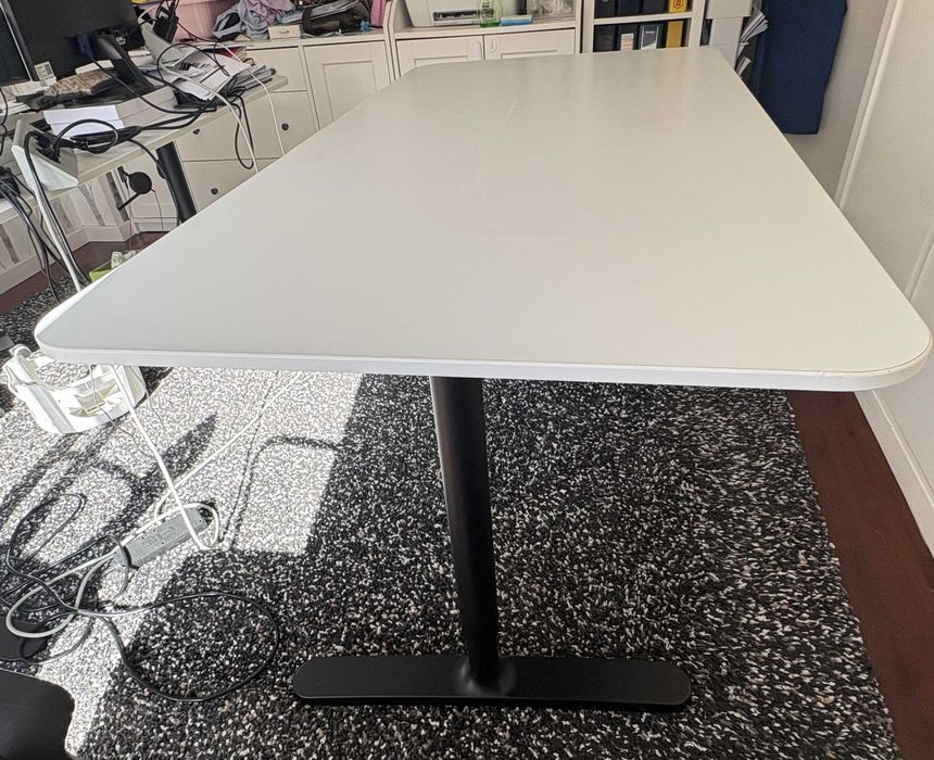 Secretária branca BEKANT - Ikea - 160x80 cm - Regulável