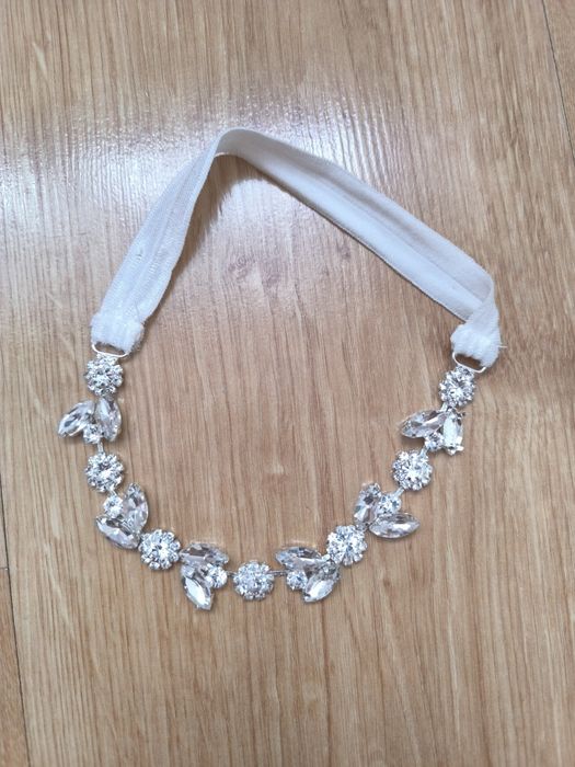 Podwiązka ślubna z kryształkami