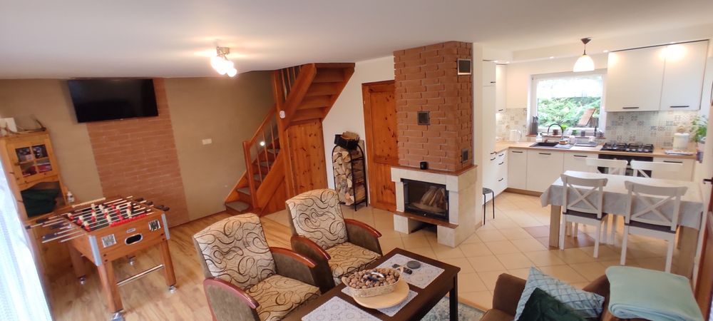 Domek na Kaszubach Wczasy Zdunowice , balia z jacuzzi+sauna