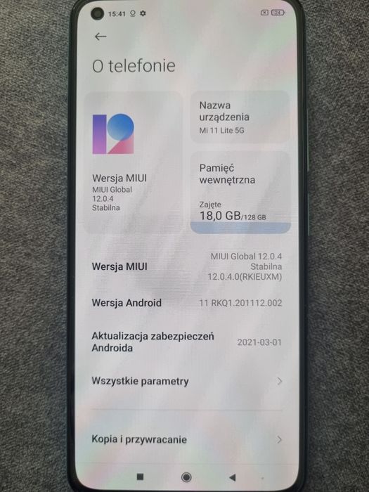 Xiaomi Mi 11 Lite 5G 6/128GB Mint Green | JAK NOWY! Fabryczna folia, etui