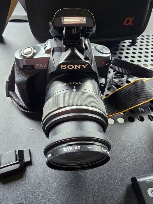 Sony Alpha DLSR-A380  obiektyw 55mm 8gb MSproDuo akumulator torba instrukcja