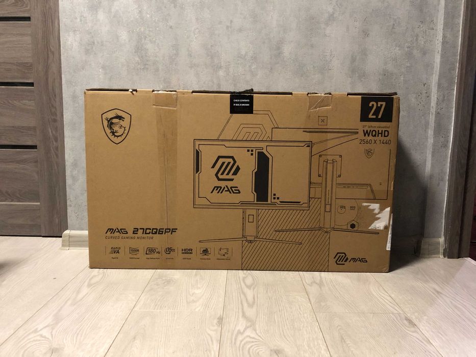 Монітор MSI MAG 27CQ6PF / 27" / QHD / 180hz / VA / 	0.5 ms / Curved