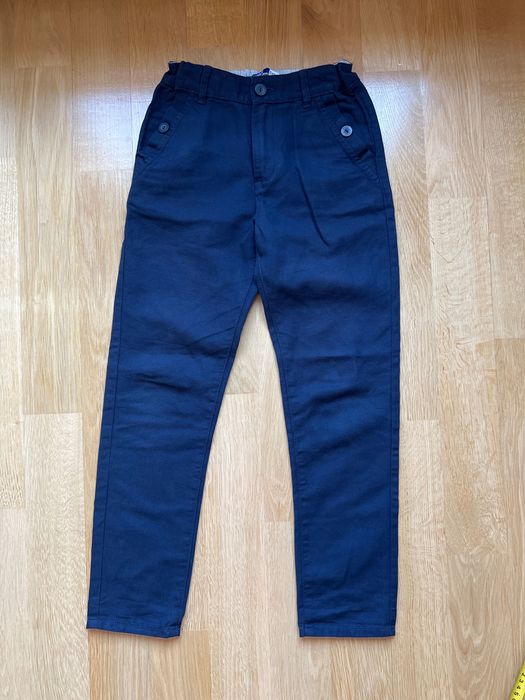 Spodnie granatowe Okaidi Chino Slim 140