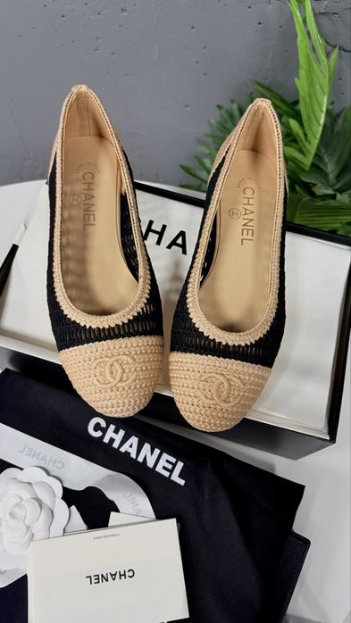 Балетки жіночі вязані текстиль Chanel шанель В наявності