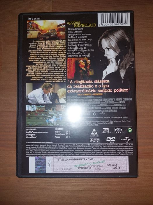 DVD " A Interprete " 2005 (Como Novo)