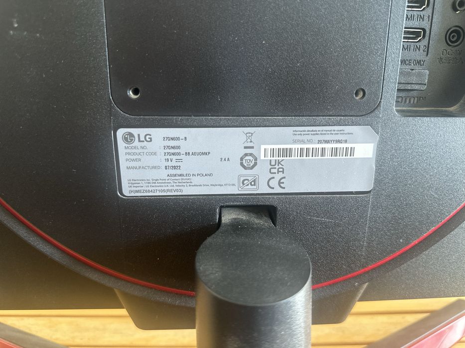 Monitor Lg 144hrz 27”