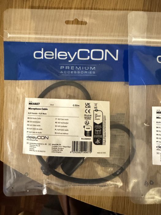 Cabos  XLR deleyCON 0,5 m