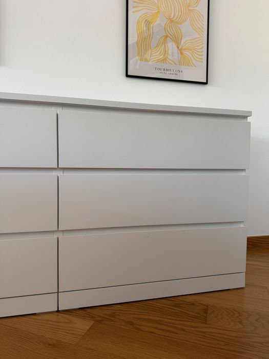 Cómoda IKEA MALM 6 gavetas branca – como nova