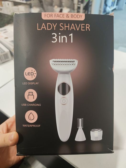 Жіноча бритва (леді-шейвер) «3 в 1» для обличчя та тіла.
