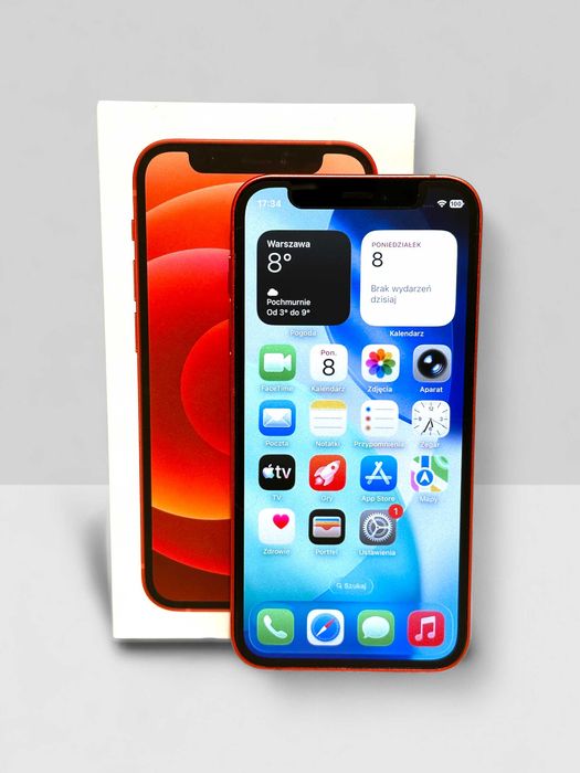 iPhone 12 mini 128GB Product Red - BDB, BATERIA 100%, GWARANCJA, FVAT!