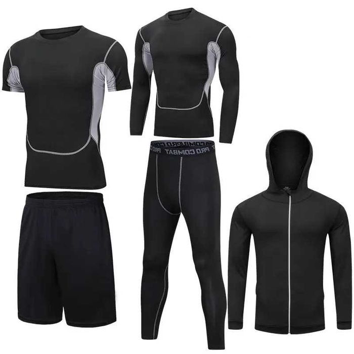 Компрессионная одежда 5 в 1 рашгард, леггинсы, худи, футболка и шорты!