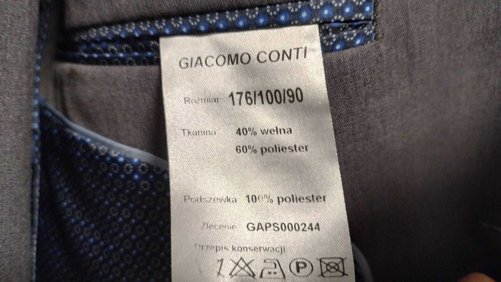 Garnitur szary Giocomo Conti