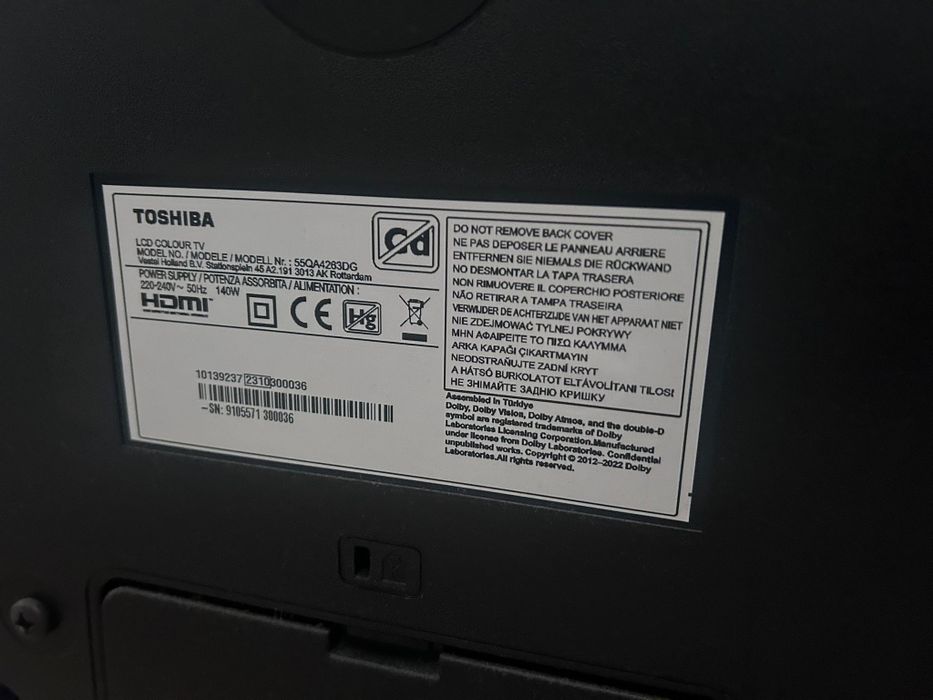 Toshiba 55" smart tv