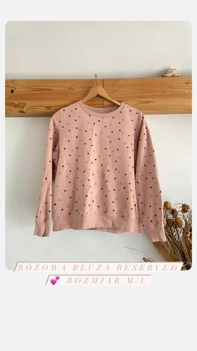 Różowa bluza Reserved, rozmiar M/L