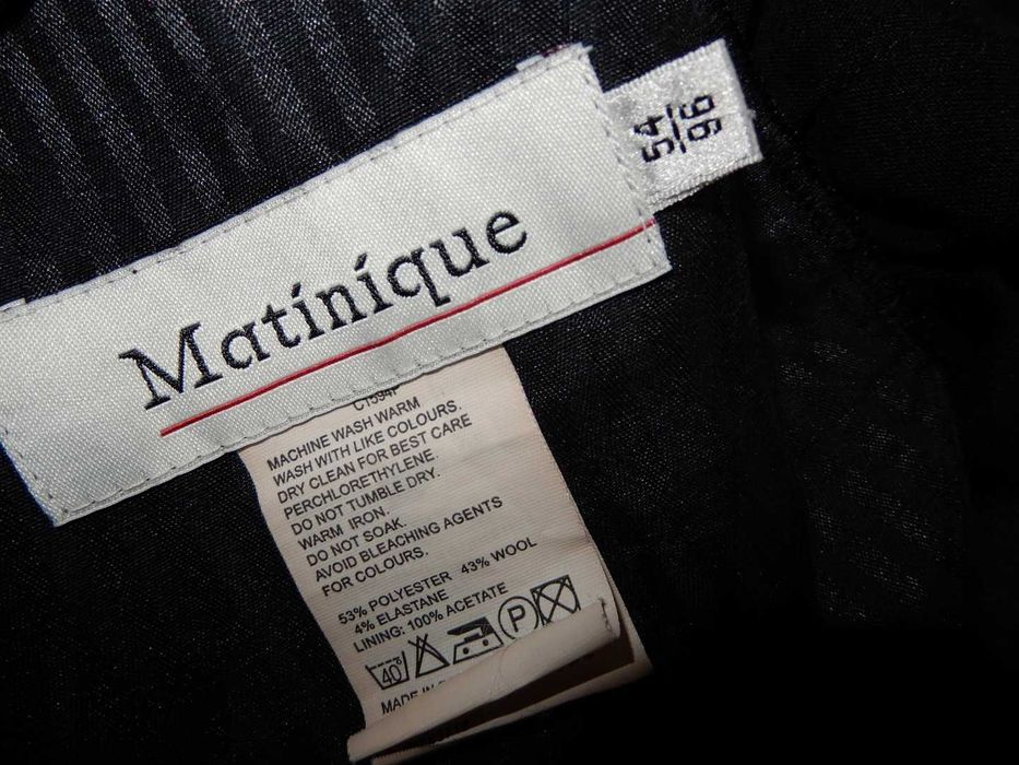 Spodnie eleganckie wizytowe biurowe czarne kant wełna 54/96 54