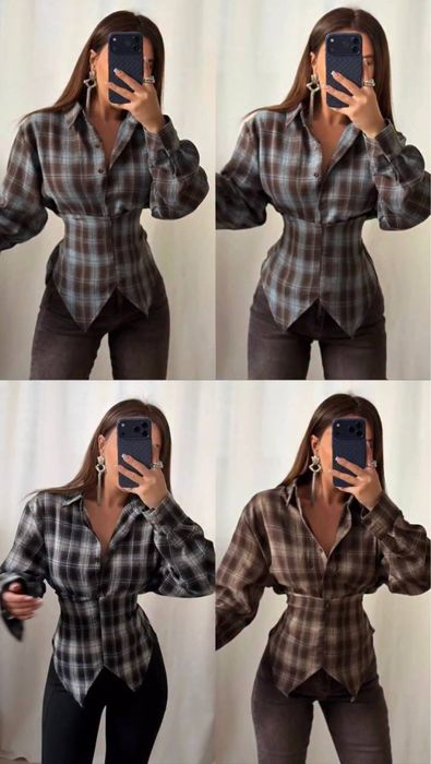 Сорочка в клітинку ,трендова