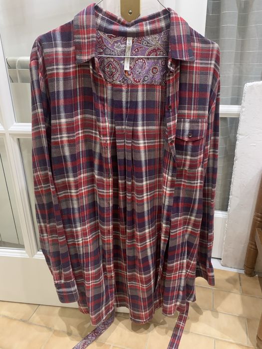 Camisa túnica Throttleman tamanho L bordeaux/vermelho