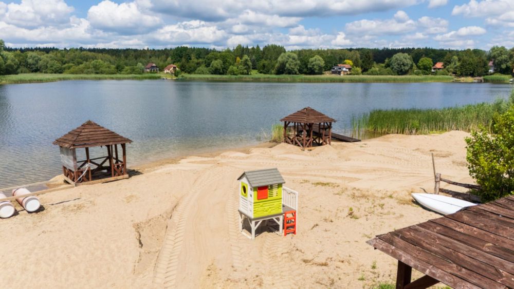 Domek z własną plażą na mazurach