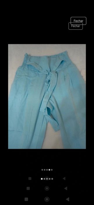 Calca azul muito pratica e fresca tamanho s novas