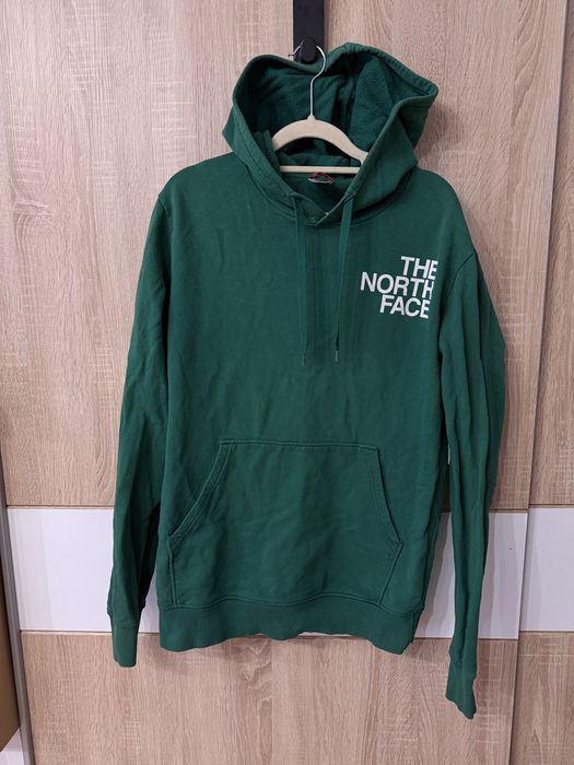 Bluza The North Face S 100% bawełna zielona logowana outdoor tnf