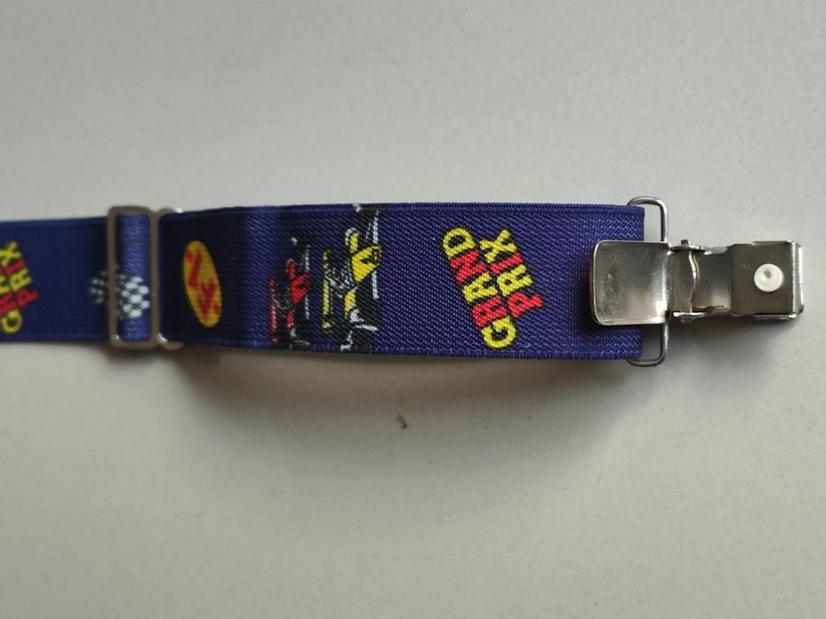 Szelki dzieciece z autkami F1 i napisem GRAND PRIX