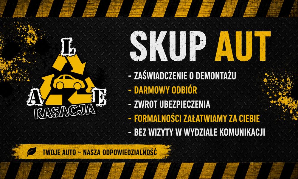 Skup aut i recykling pojazdów złomowanie aut wydajemy zaświadczenie!!