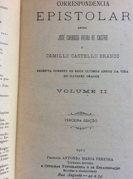Camillo Castello Branco. Correspondencia epistolar...1913