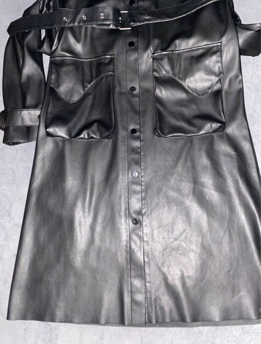 Dimitra кожанный плащ