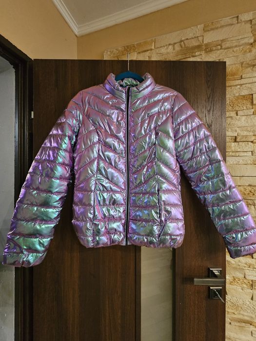 Kurtka pikowana metaliczna błyszcząca połysk śliska Esmara M