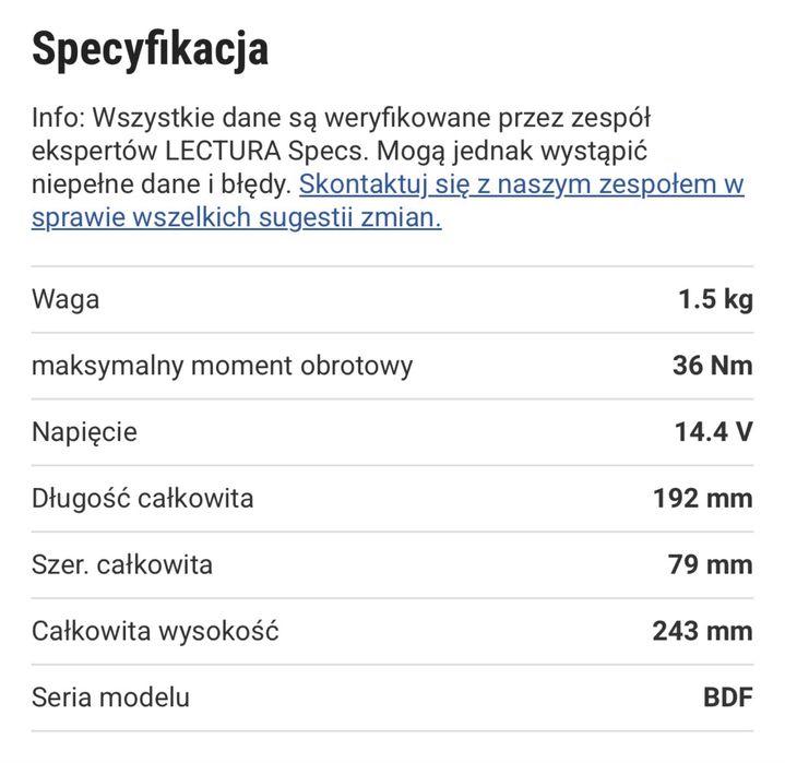 Wkrętarka Makita BDF343