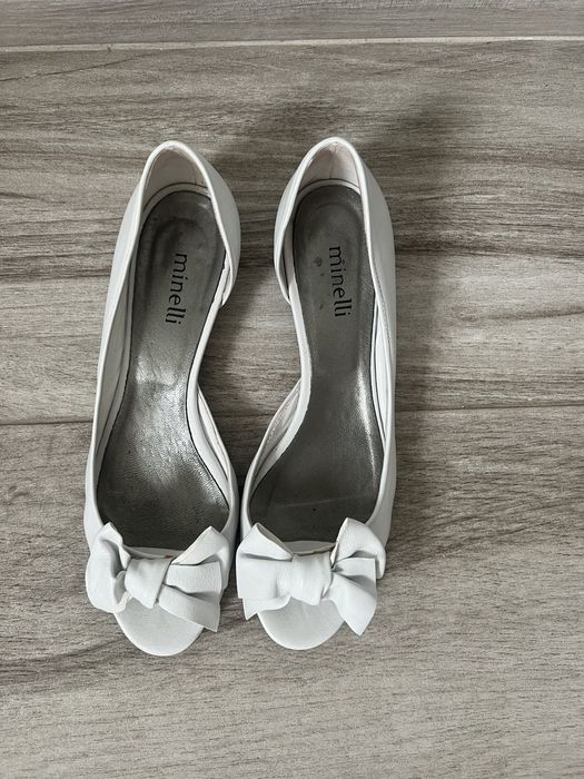 белые женские туфли\босоножки Мinelli р.38\25см  Италия